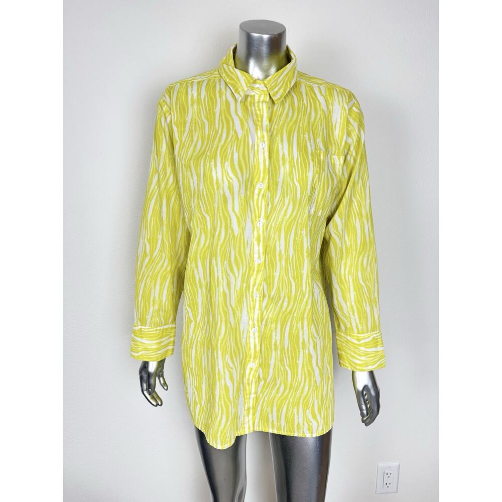 Seafolly Beach Shirt Women’s Small Zebra Resort Coverup In Celery swim - Picture 4 of 10